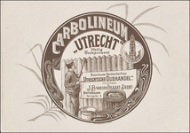 711923 Reclamekaart van de N.V. “Utrechtsche Oliehandel”, voorheen J.B. van den Eelaart Drent, Haringvliet 9 te Rotterdam.